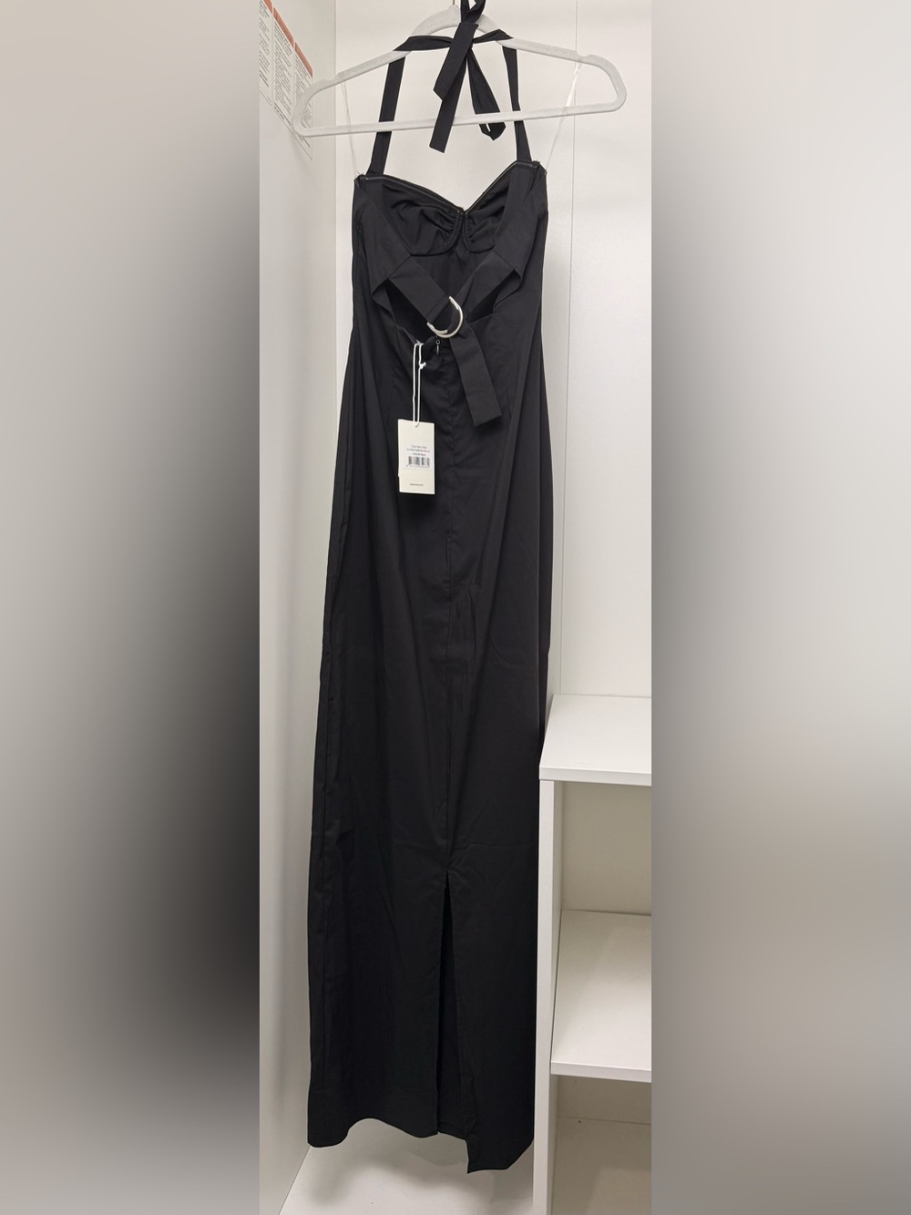 Peppermayo Black Halter Maxi Dress with Bust Detail - Picture 6 of 9